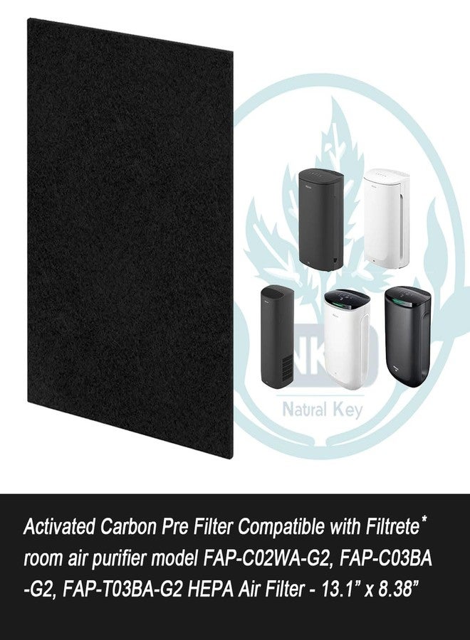 فلتر الكربون النشط F2 A2 متوافق مع فلتر بديل من filtrete a2 - FAP-C02WA-G2، FAP-C03BA-G2، FAP-T03BA-G2 - فلاتر a2 لتنقية الهواء من filtrete 13.1 بوصة × 8.38 بوصة (2 فلتر كربون مسبق) - Image 3