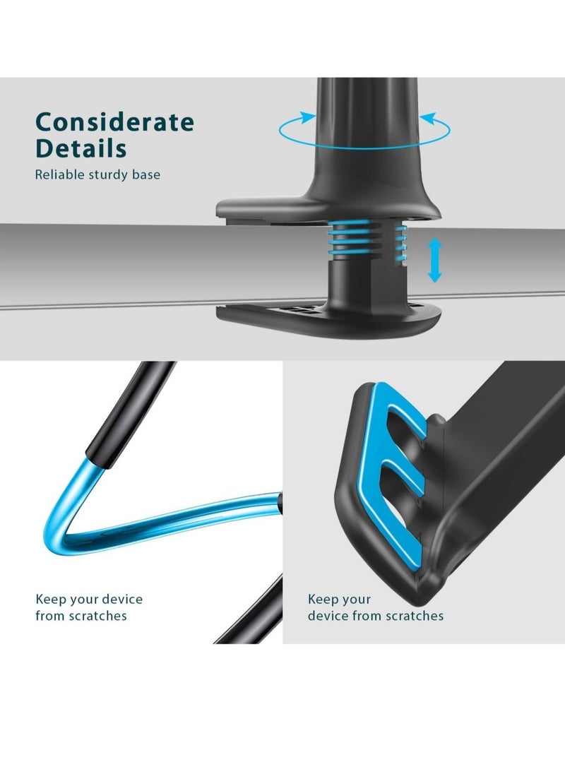 ELTRAZONE Universal Tablet Mount Holder 360 Flexible Lazy Arm Holder Clamp Mount Bracket Bed for 4"-10.6" iPad Air Pro mini, Samsung, Huawei Tab - Image 3