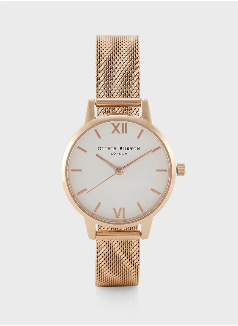 اوليفيا بورتون White Dial Mesh