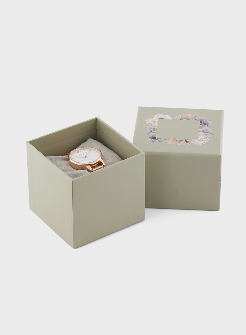 OLIVIA BURTON White Dial Mesh