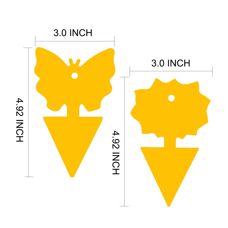 USKICH 96PCS Fruit Fly Sticky Traps, Gnat Traps Insect Trap for Plants Kitchen Indoor and Outdoor - Image 2