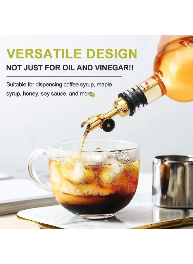 2 Pcs Oil and Vinegar Dispenser Set, Olive Oil Dispenser Bottle for Kitchen, Glass Cooking Oil Container Cruet with Leak Proof Spout, for Cooking - Image 5