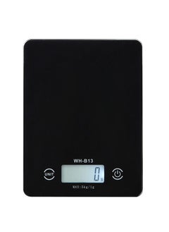 WeiHeng Ultra-thin LCD digital kitchen food scale 5Kg Black 18.5*14*1.9cm  - Image 1