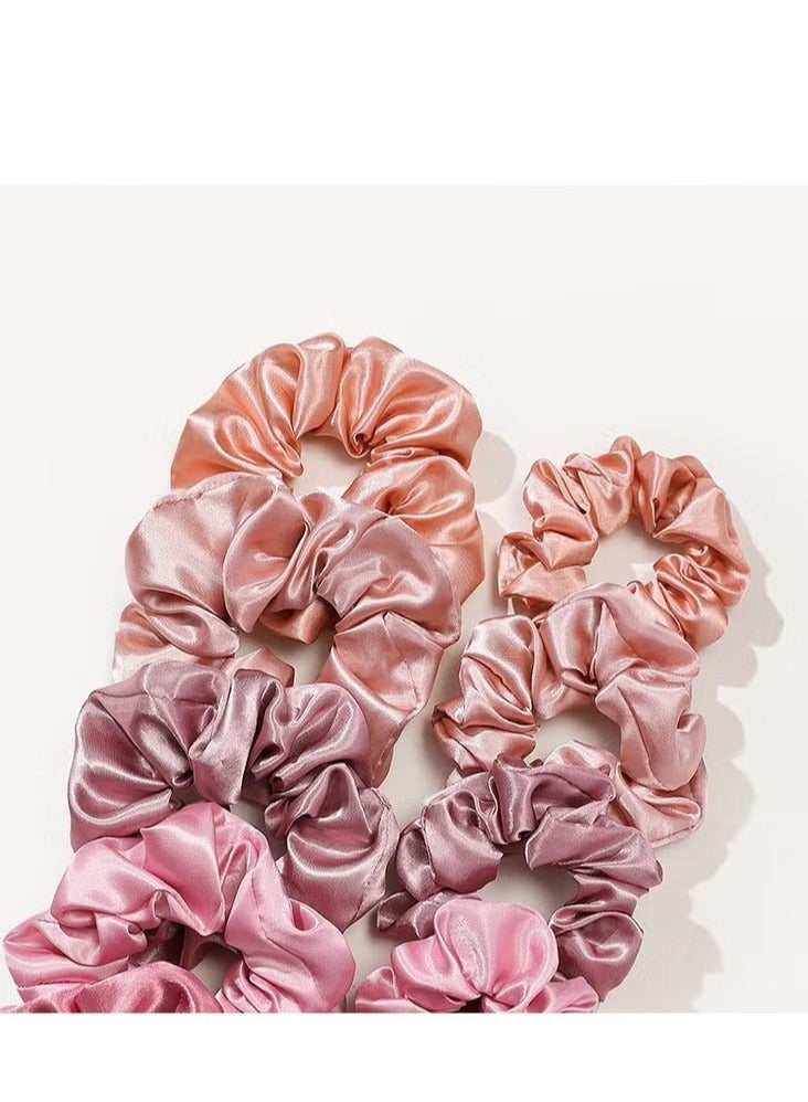 12-Piece Satin Hairbands Women Soft Elastic Hairbands Damage-Free Ponytail Holder Rubber Band Hair Accessories Gifts for Women Teenage Girls - Image 4