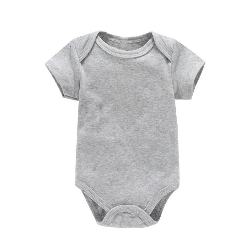 Wai Mao Baby Solid Color Bodysuit 0-1 Years Newborn Cotton Romper, Customizable Print & Logo, Summer - Image 5