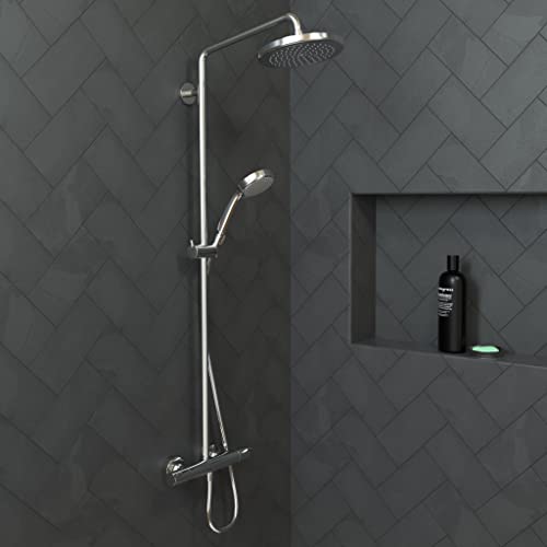 hansgrohe Croma 9-inch Showerhead Premium Modern 1-Spray RainAir Air Infusion with Airpower with QuickClean in Chrome, 26465001 - Image 2