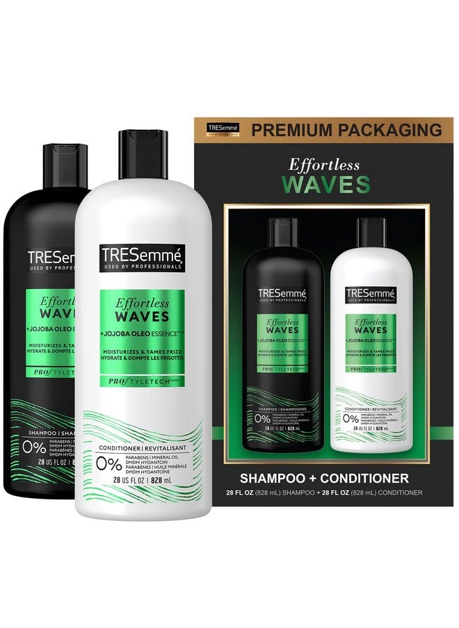 TRESemmé TRESemmé Shampoo and Conditioner, Effortless Waves - Wavy Hair Products for Frizz Control, Shiny Hair, and Wave Definition, 28 Oz Ea  - Image 2