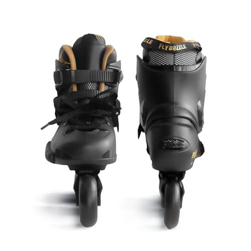 FLYDAZZLE Inline Skates for Men Urban - Freeride Slalom City Street Skating, Hard Boot ABEC-9 Bearing Ankle Support, Bonus Insoles Laces (US 10.5-11) - Image 3