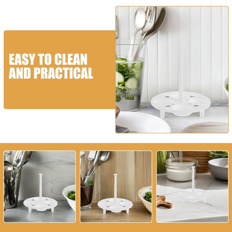 Heat Resistant Plastic Egg Steamer Rack Set 4Pcs with 5 Slot Design for Pot Cooking - Image 4