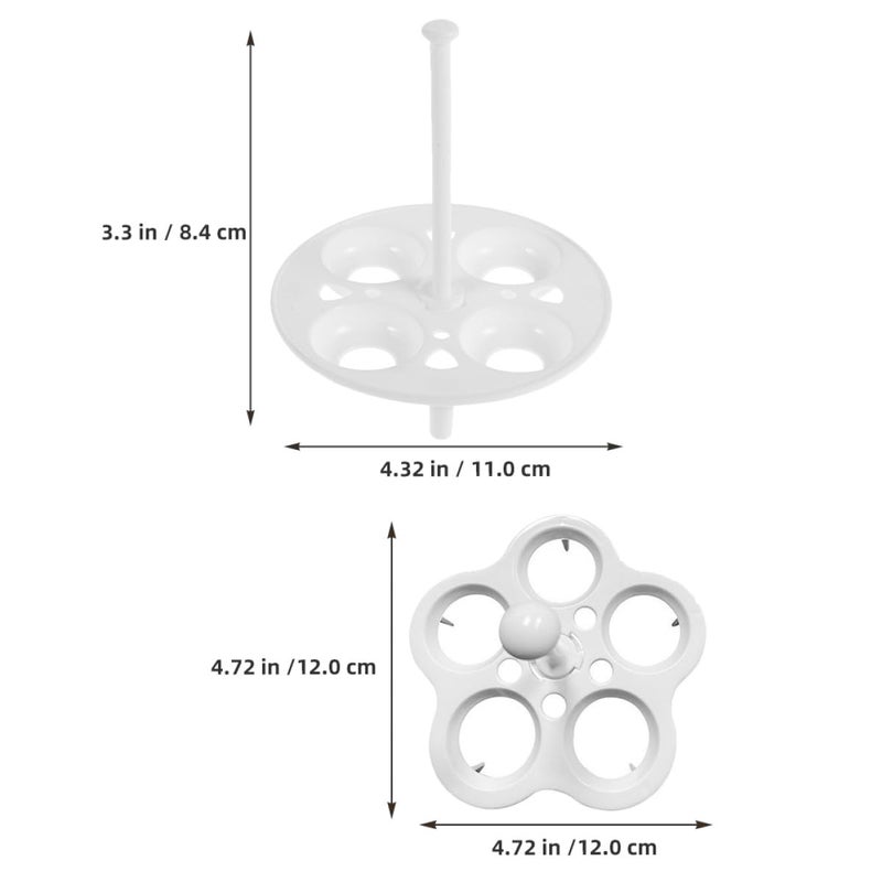 Heat Resistant Plastic Egg Steamer Rack Set 4Pcs with 5 Slot Design for Pot Cooking - Image 3