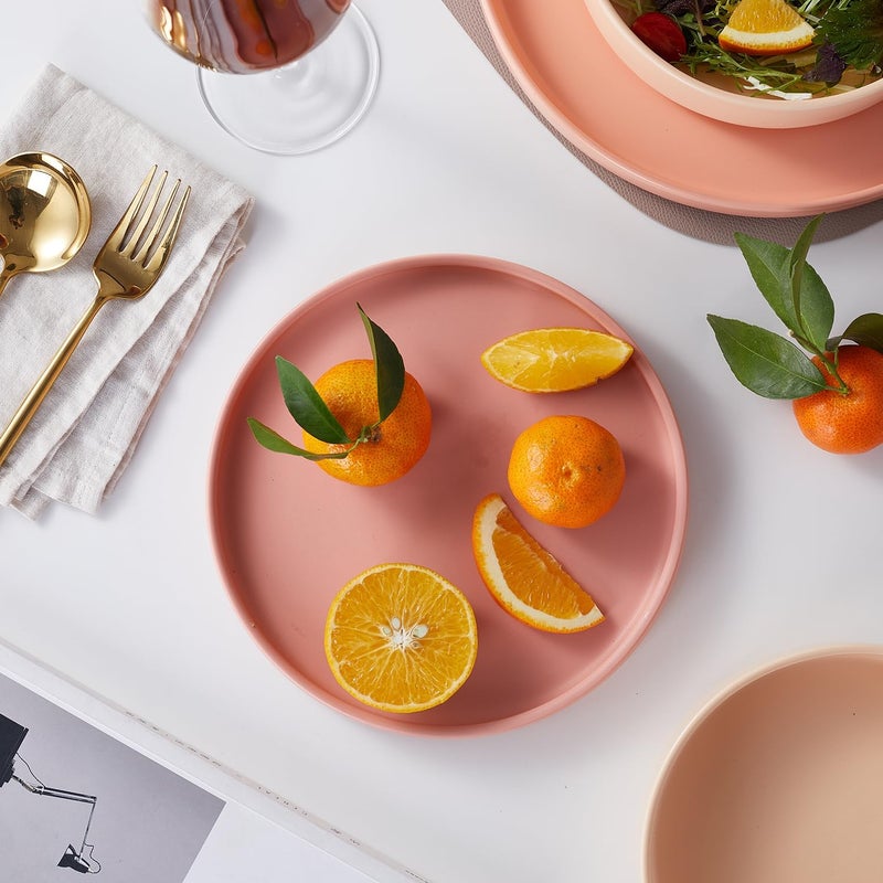 Stone lain Stella Salad Plate 6Piece Set Round Porcelain Terracotta - Image 3