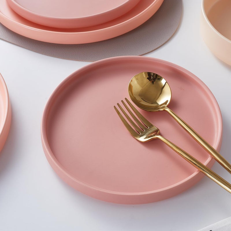 Stone lain Stella Salad Plate 6Piece Set Round Porcelain Terracotta - Image 4