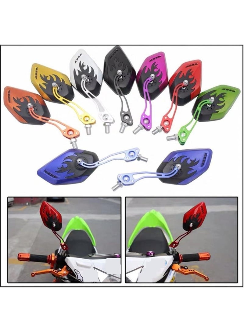 مجموعة مرايا الرؤية الخلفية للدراجات النارية، اختيار عشوائي للألوان - Image 1