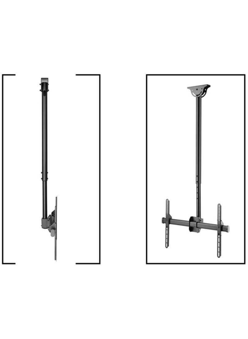 سكيل تك حامل سقف SH 615C لشاشات LCD LED مقاس 26-75 بوصة، VESA 600x400، قابل للتعديل من 1278 إلى 1778 مم، سعة تحميل 50 كجم - أسود - Image 3