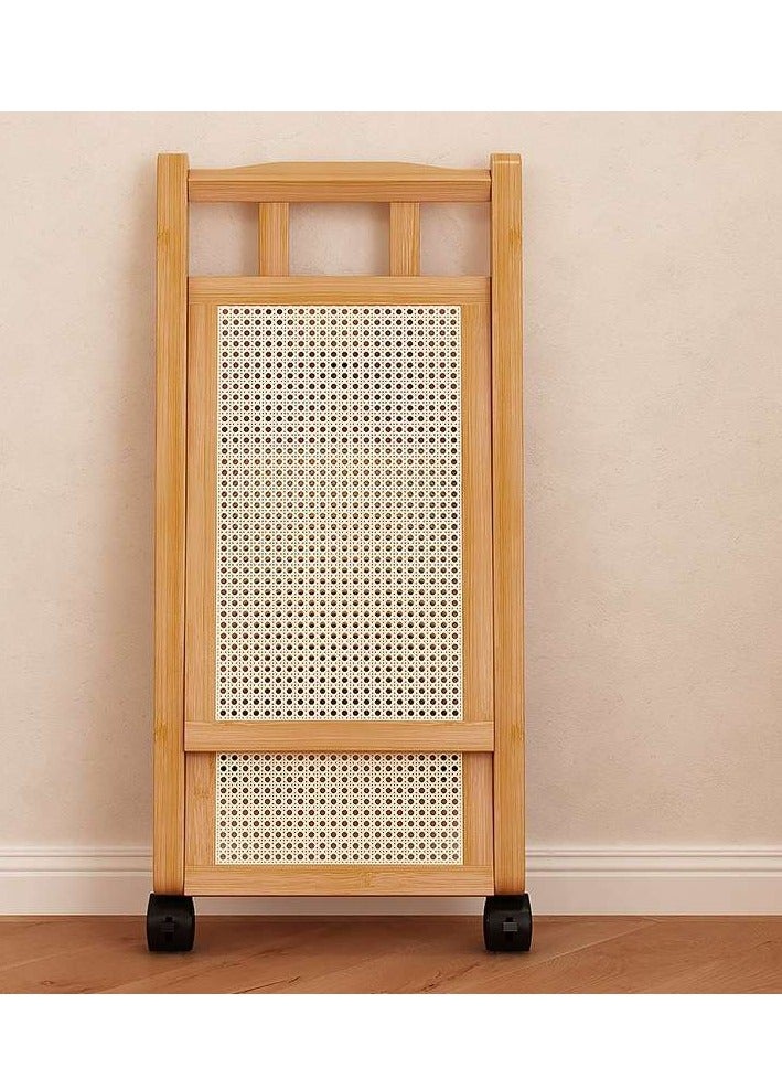 عربة تخزين خشبية قابلة للتحريك بطبقتين من FFD مع عجلات - مكتب حديث بجانب السرير، وطاولة جانبية للأريكة، وعربة القهوة، وطاولة الزاوية وخزانة الشاي لغرفة المعيشة وغرفة النوم والمكتب - Image 4