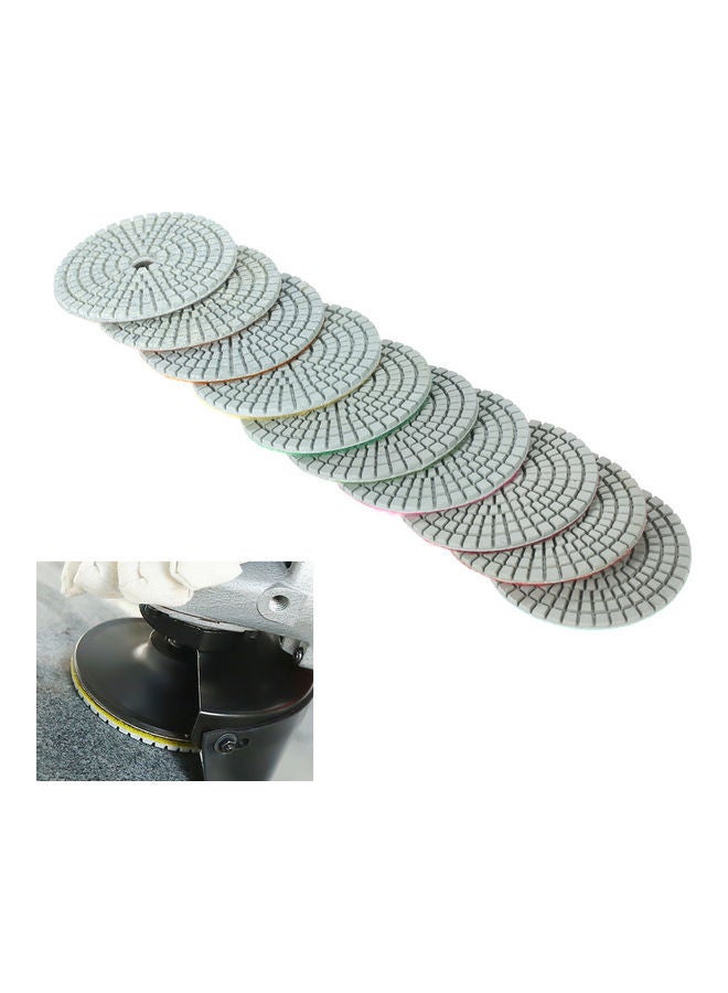 NIBEMINENT 10-Piece Diamond Polishing Pads Set Multicolour - Image 3