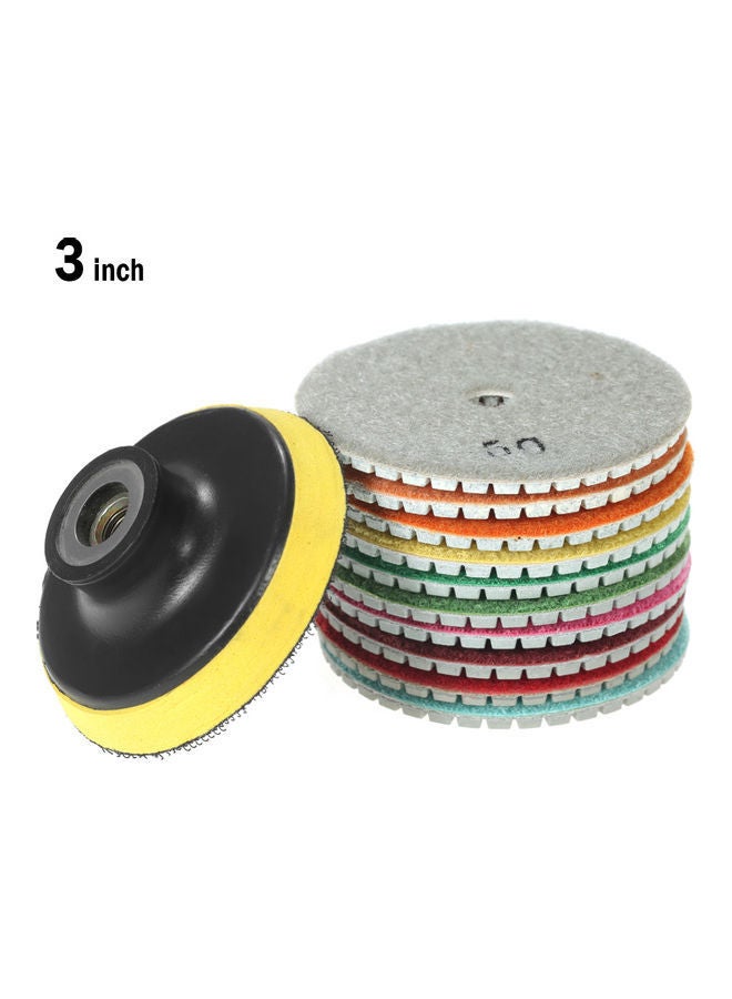 NIBEMINENT 10-Piece Diamond Polishing Pads Set Multicolour - Image 4
