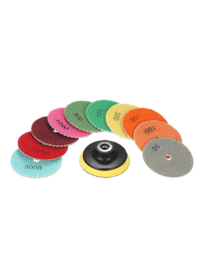 NIBEMINENT 10-Piece Diamond Polishing Pads Set Multicolour - Image 2