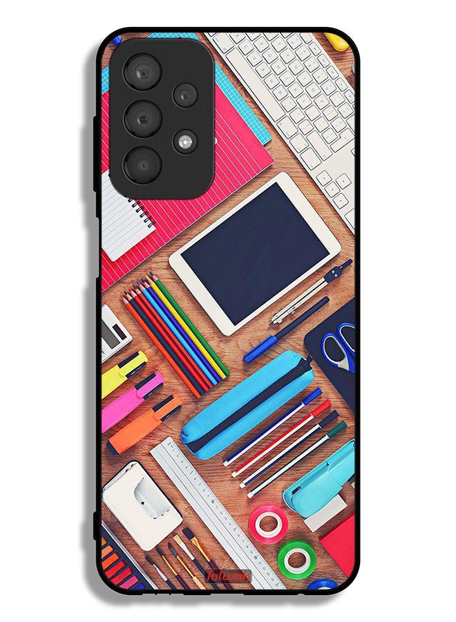 Tolwak Samsung Galaxy A23 4G Protective Case Cover Girl Hobby Desk - Image 1
