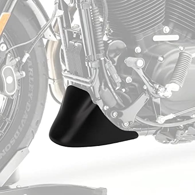 VG MOTO Motorcycle Front Spoiler Chin Fairing Lower Mudguard Air Dam Matte Black Cover with Mounting Bracket Replacement for Harley Sportster Iron XL 883 XL1200 2004-2014 - Image 2