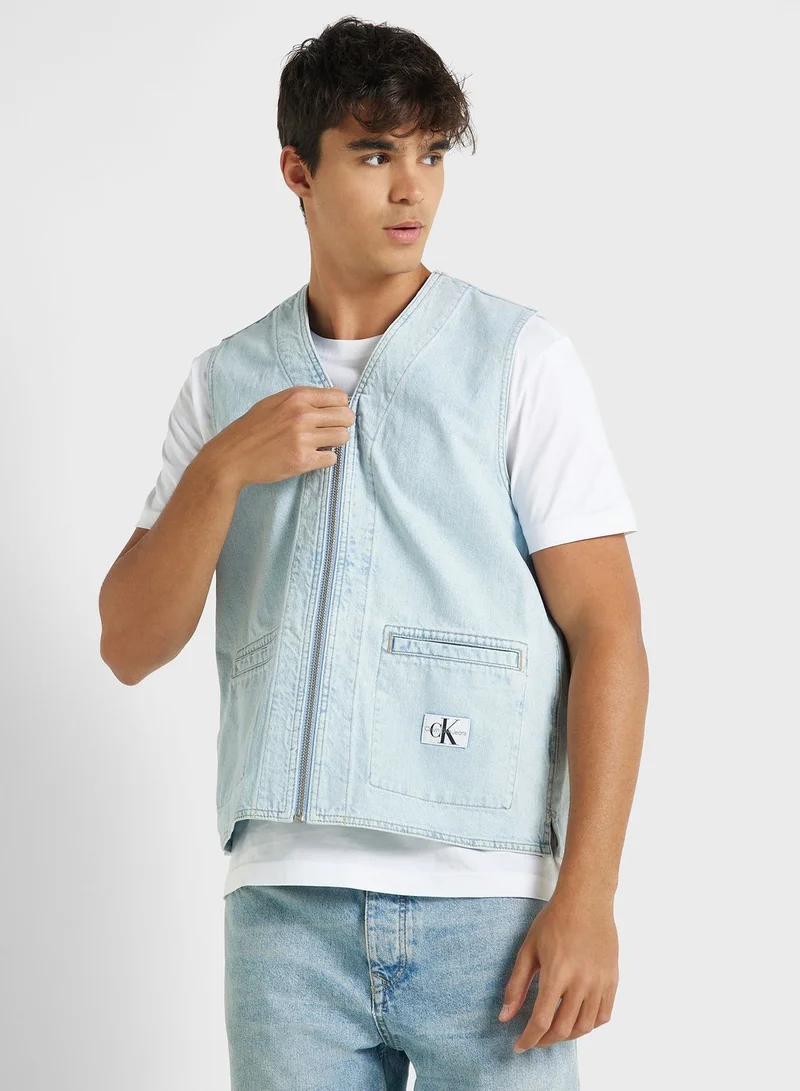 Calvin Klein Jeans Logo Denim Vest
