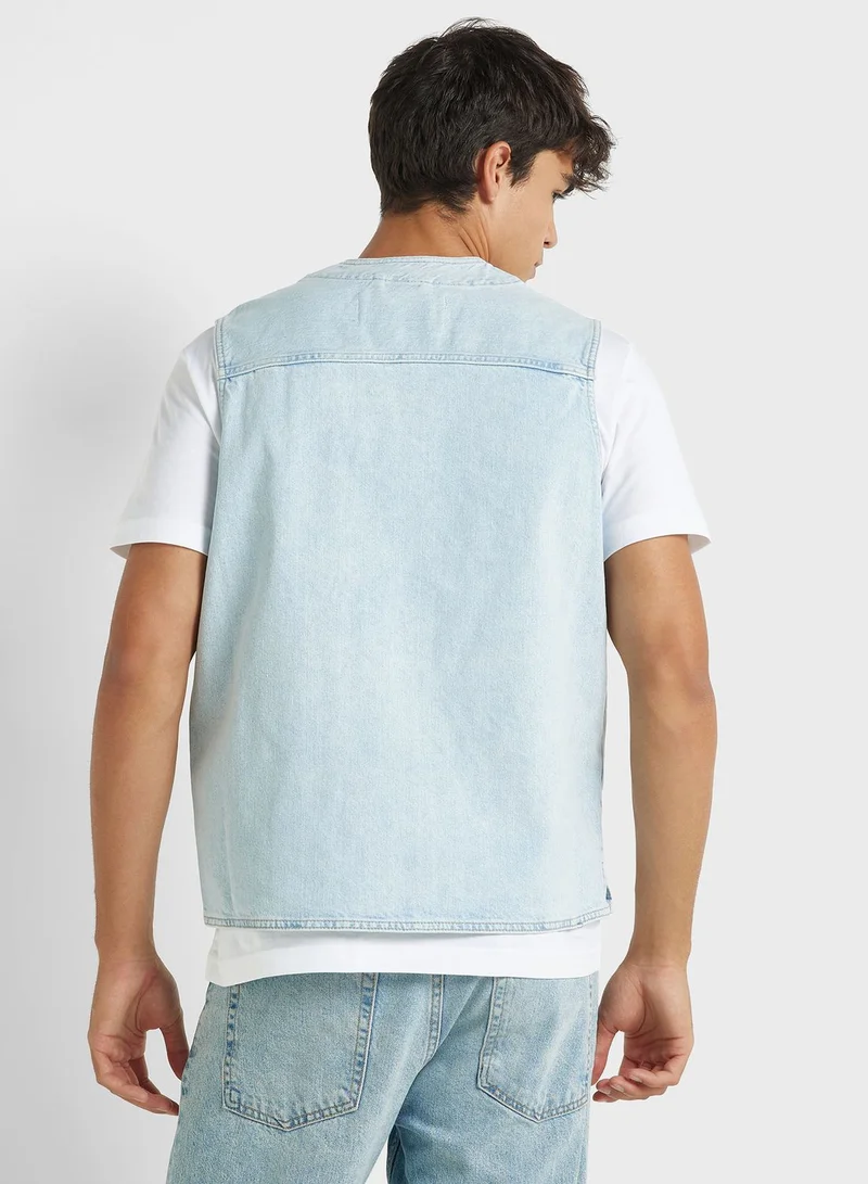 Calvin Klein Jeans Logo Denim Vest