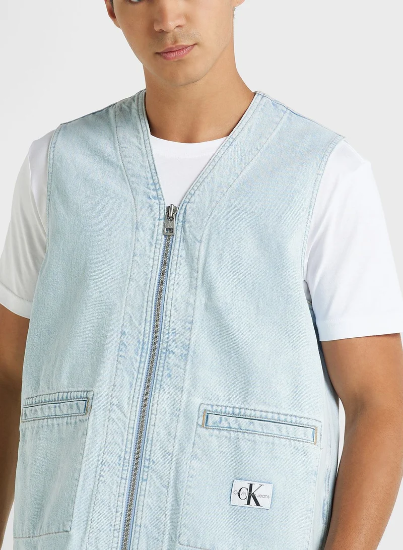 Calvin Klein Jeans Logo Denim Vest