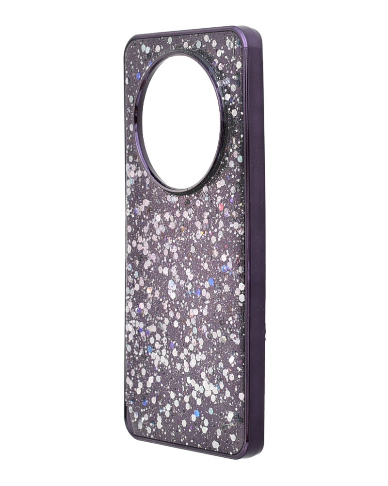 Glitter Plastic Phone Case for Realme 13 Pro - Purple - Image 3