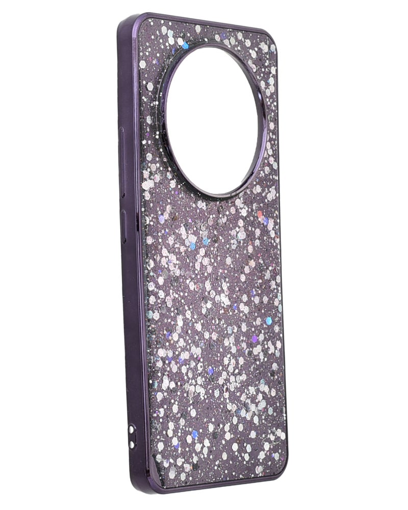 Glitter Plastic Phone Case for Realme 13 Pro - Purple - Image 2