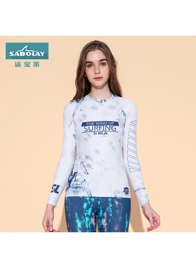 Shark Baolai Sun Protection Surfing Suit Set, Two-piece Swimsuit, Training Quick-dry Rash Guard, Diving Suit, Two-piece Casual Wear