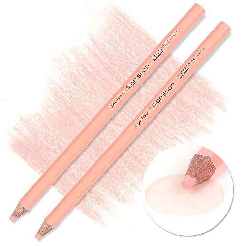 qianshan 2Pcs Flesh Light Color Watercolor Pencils Skin Tone Lead Core Pencil for Portrait Comic Adult Coloring Books Artist Coloring Drawing Sketching Blending - Image 5