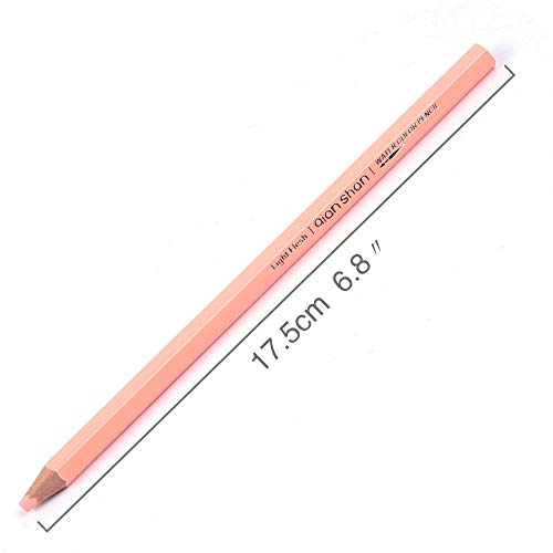 qianshan 2Pcs Flesh Light Color Watercolor Pencils Skin Tone Lead Core Pencil for Portrait Comic Adult Coloring Books Artist Coloring Drawing Sketching Blending - Image 2