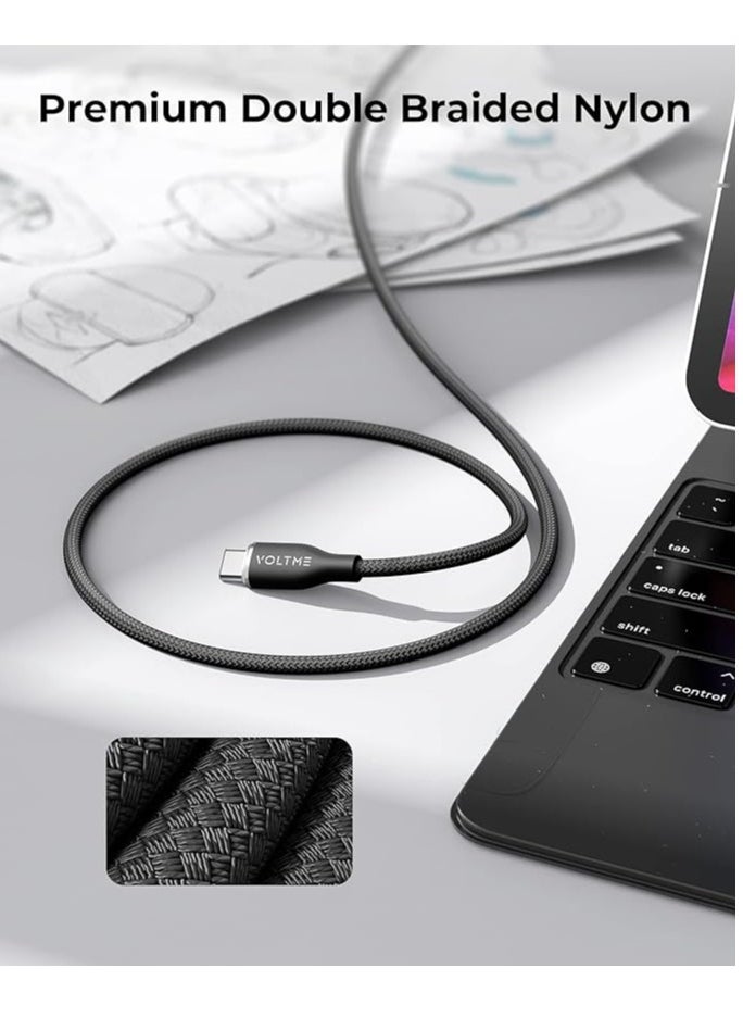 VOLTME - 30W iPhone 16 Pro Charger Cable & Wall Charger, [Revo 30W GaN] USB-C Power Adapter with PPS & PD 3.0, Type-C Plug Fast Charger with 60W USB Cable for iPhone 16 Pro Max/16 Pro/16 Plus/15 Pro/15 Plus, Compatible with MacBook Air, iPad, AirPods, Samsung, Xiaomi, OnePlus & More, High-Speed Charging Accessory - Image 1