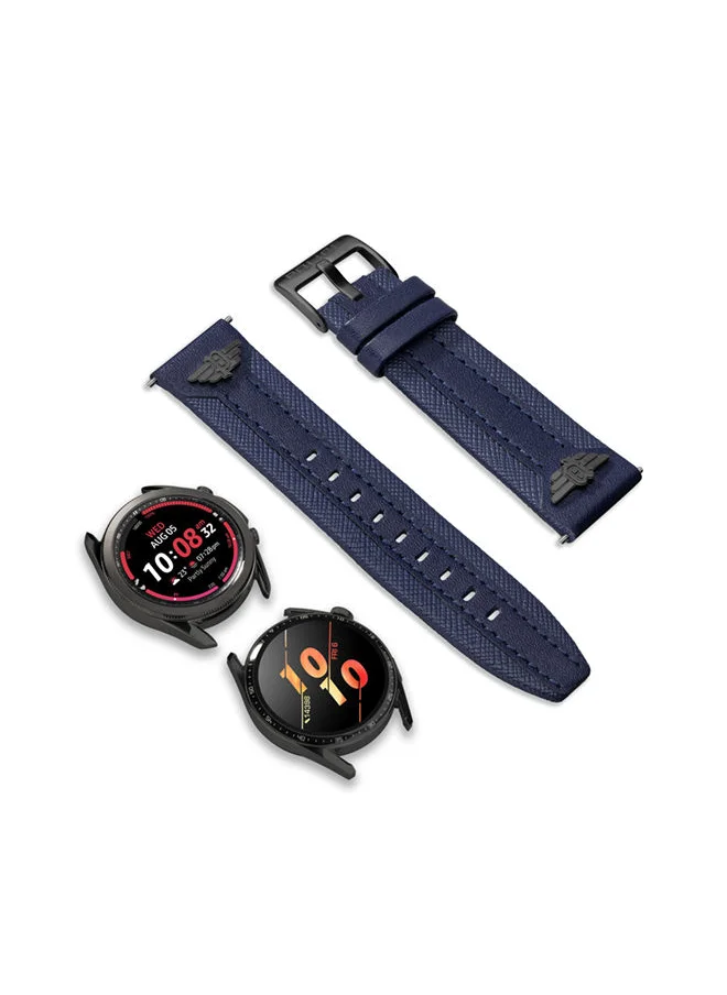 بوليس Wings Blue Leather Watch Straps