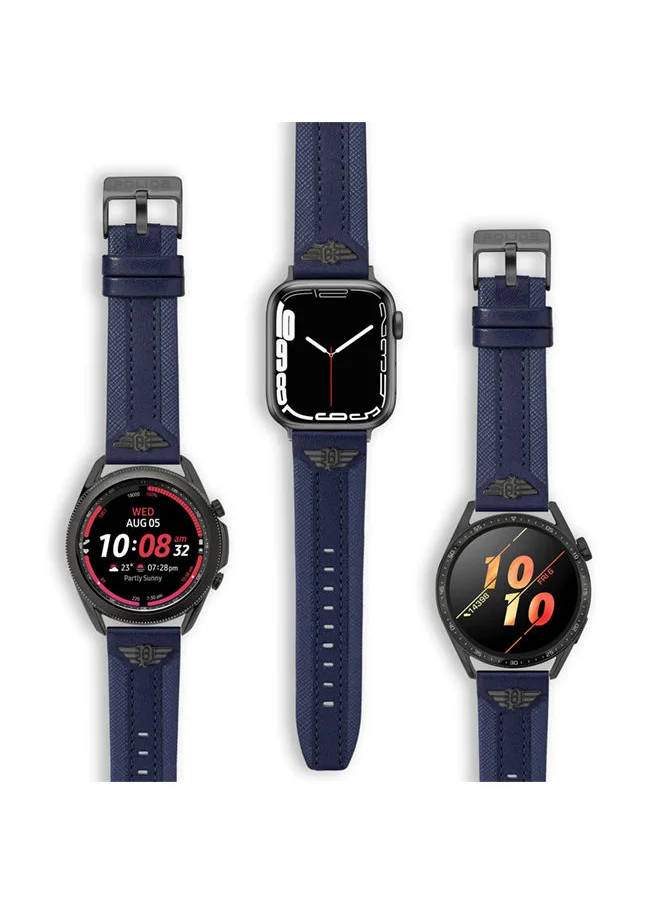 بوليس Wings Blue Leather Watch Straps