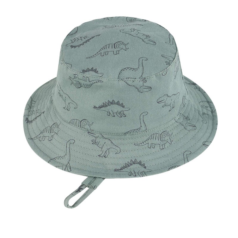 Durio Baby Bucket Sun Hat Toddler Sun Hats Summer Beach Hat UPF 50+ Sun Protection Bucket Hats for Kids Infant Baby Boy Girl Gifts Seaweed Blue Dinosaur 6-12 Months - Image 3