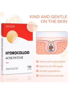 EELHOE 144 Patches Hydrocolloid Acne Patch, Invisible Makeup Closed Acne Patch,  Net Waterproof Breathable Acne Muscle Repair Patch, Effective for Blackheads, Whiteheads, and Closed Comedones  - Image 2