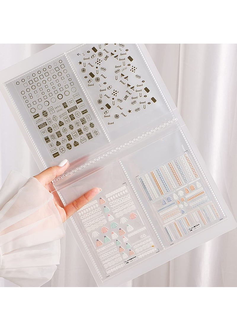 Nail Art Sticker Organizer Book with 80 Slots - Display & Collect Your Nail Decals, Perfect for DIY Nail Design Tools - Image 4