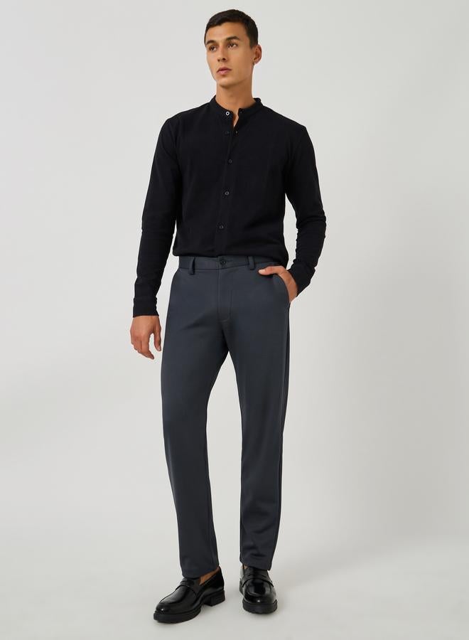 Styli Solid Slim Fit Knitted Pants - Image 2