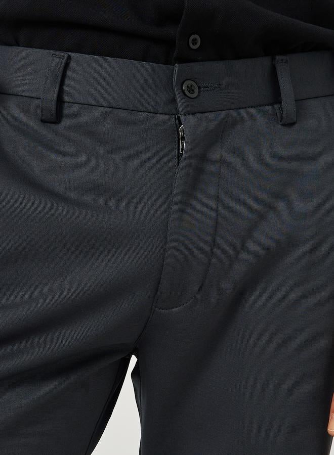 Styli Solid Slim Fit Knitted Pants - Image 3