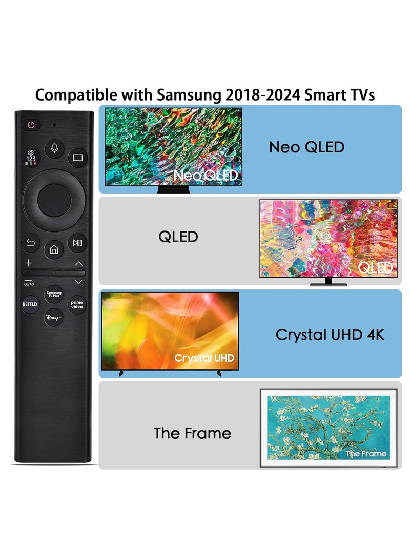 Remote Control Replacement for Samsung Smart TV (No Voice Function),Compatible with Most 2018 to 2024 Smasung Crystal UHD QLED The Frame QLED 4K 8K Smart TVs(BN59-01385A/BN59-01385B)  - Image 2