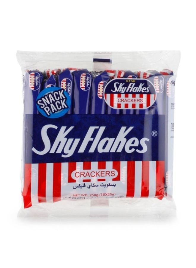 noon Sky Flakes Sky Flakes Crackers 25grams Pack of 10 + Barbican Strawberry Flavor Malt Beverage, Can, 250ml × 6 Pack of 6 - Image 2