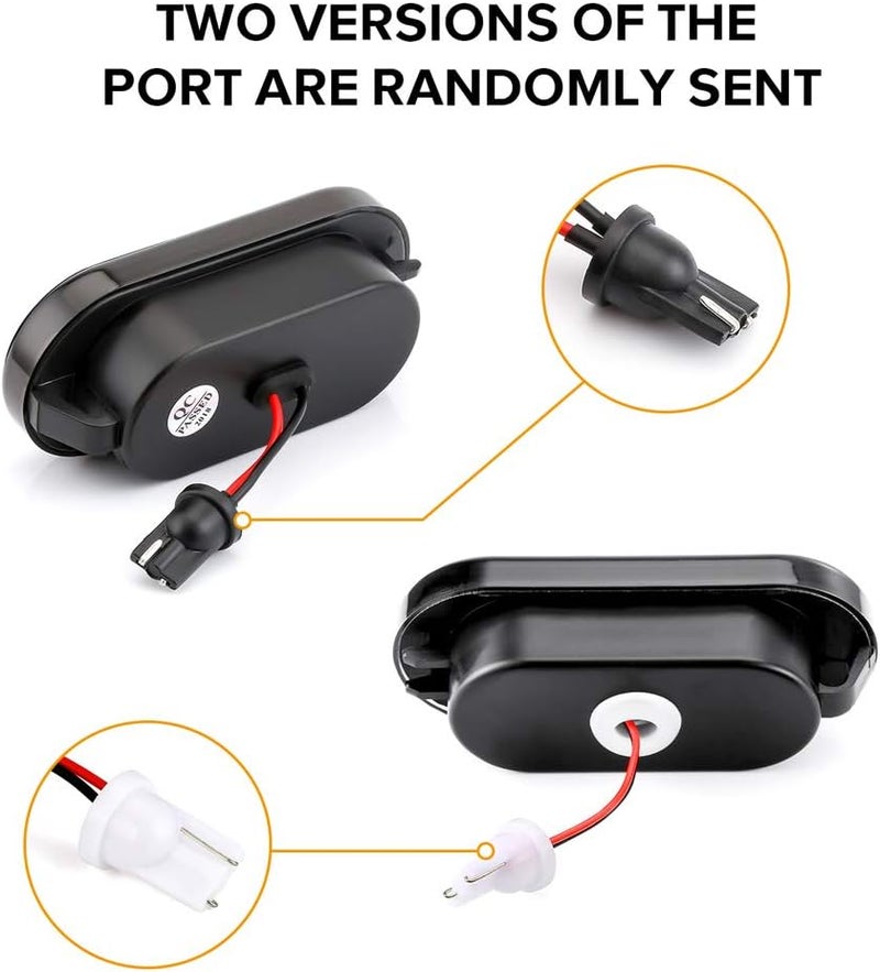 QASULER Amber Smoke Side Marker Turn Signal Lights - Image 5