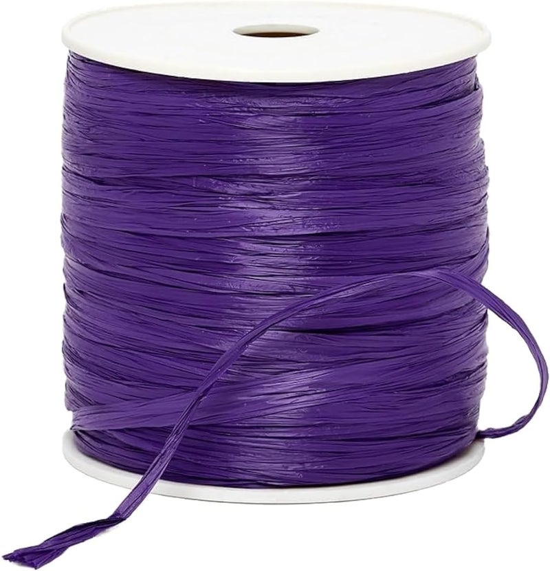 Paper Mart Purple Matte Raffia Ribbon 1/4" X 100 Yards - Image 1