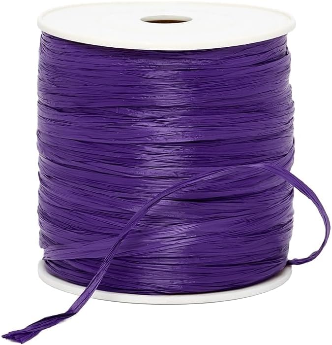 Paper Mart Purple Matte Raffia Ribbon 1/4" X 100 Yards - Image 2