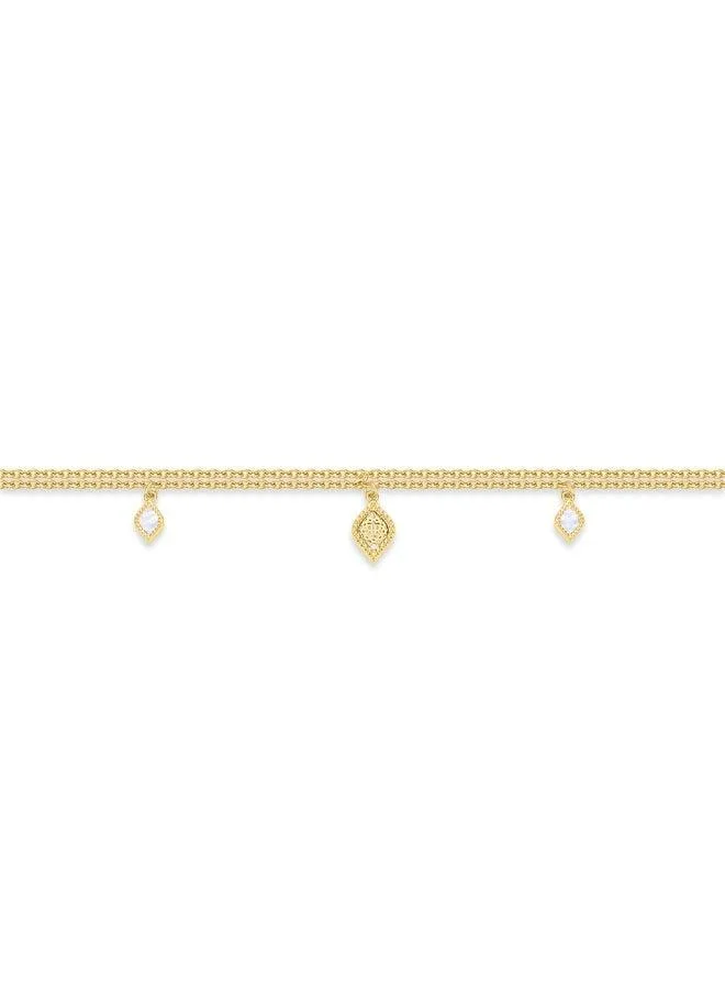CERRUTI 1881 Esmeralda Gold Plated with Mother of Pearl Crystals Bracelet for Women