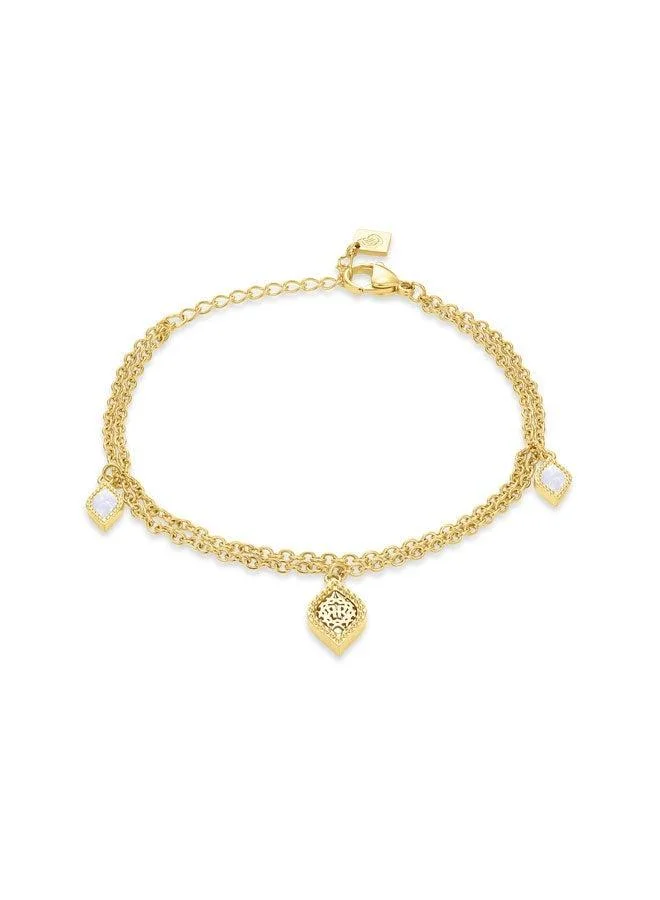 CERRUTI 1881 Esmeralda Gold Plated with Mother of Pearl Crystals Bracelet for Women