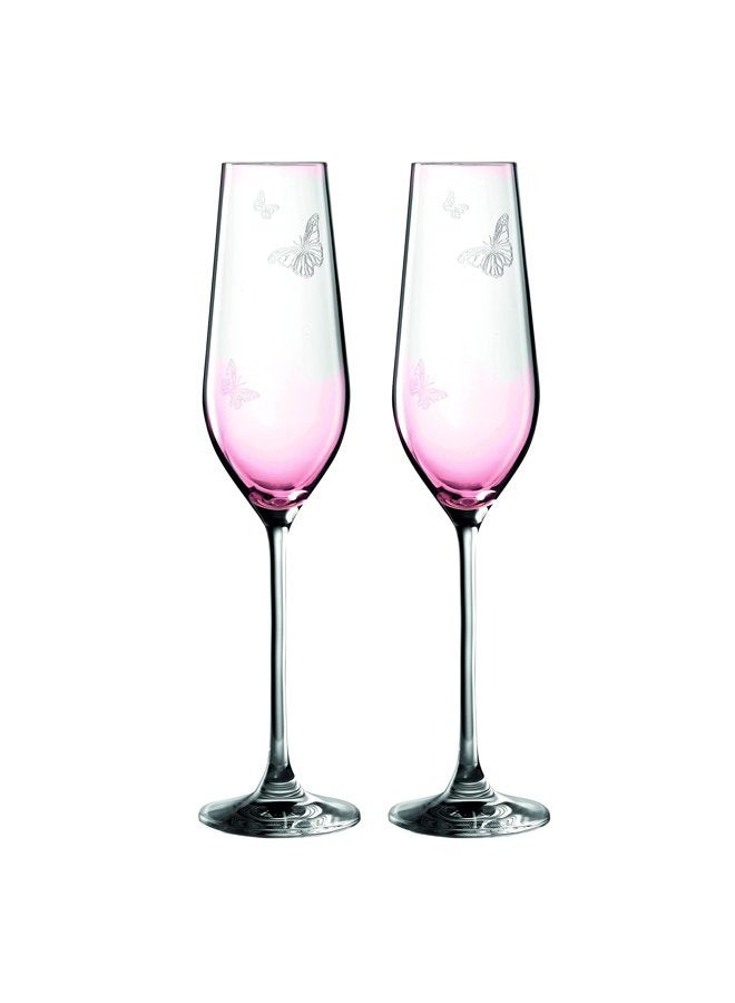 ROYAL ALBERT Miranda Kerr Flute (Set of 2), 7.8 oz, Pink - Image 1