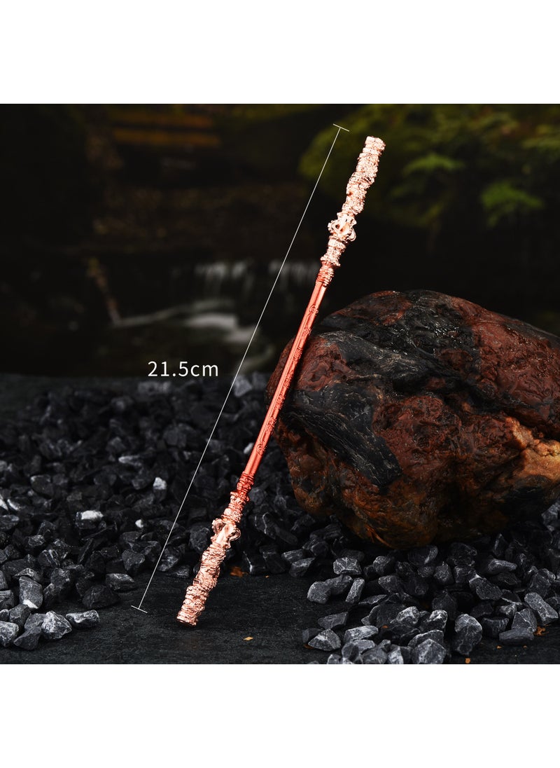 Mini Monkey King Alloy Weapon Replica 22cm rose gold with special packaging 
