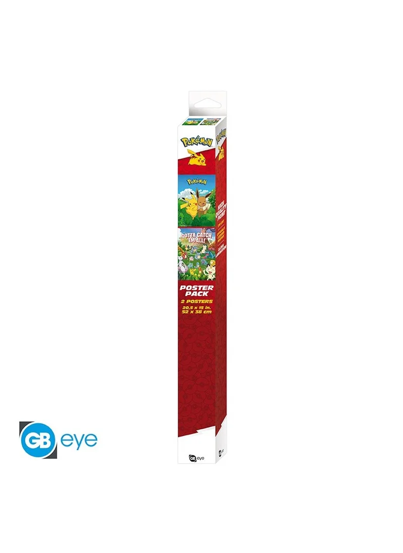 أبيستايل ABYstyle Pokemon Environments X4 Set 2 Chibi 52x38 Posters
